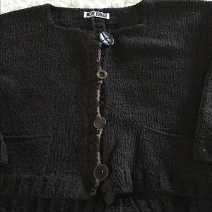 Mon Tricot short waist cardigan sweater